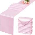 Light Pink Satin Table Runner, 12x108 Inches, 2 Pack | Premium Satin, Smooth by VCUSUELER