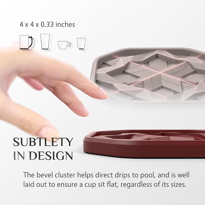 UMIRRO Silicone Drink Cup Coasters Set of 6 - Image 4