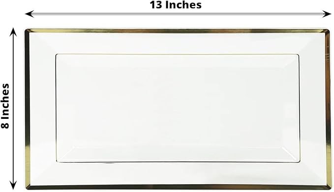 Efavormart 10 Pack Clear Rectangular Plastic Serving Trays - Image 3