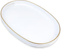 White Oval Decorative Tray by Omuriko