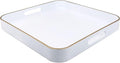 White Square Decorative Tray by Omuriko