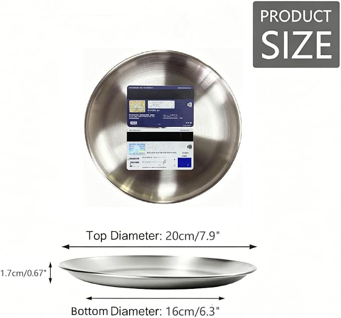 Camping Plates, Dinner Dish Plates Have a Shallow Curved Bottom - Image 2