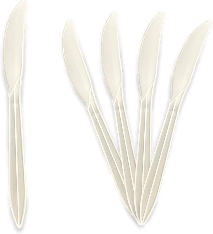 PAMI Medium Weight Disposable Plastic Knives, Bulk Pack - Image 2