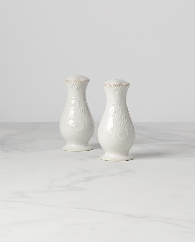 Lenox French Perle White Tall Salt and Pepper Set - Image 2