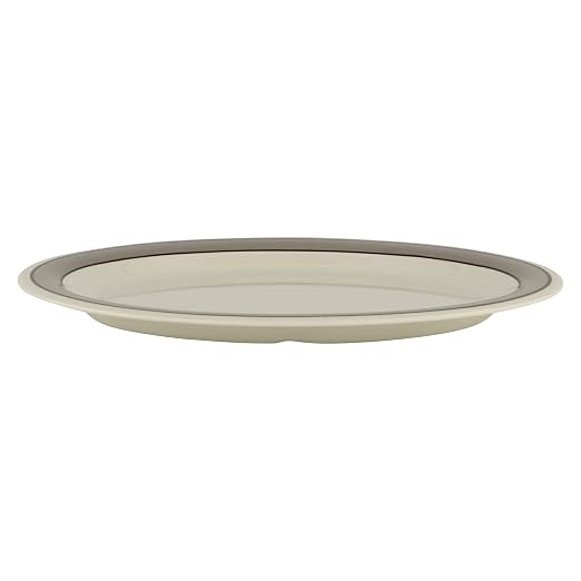 G.E.T. OP-120-CA Melamine Oval Serving Platter / Dinner Plate, Diamond Cambridge - Image 3