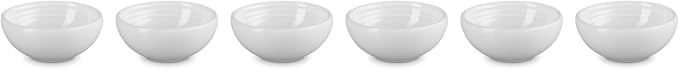 Le Creuset Set Of 6 Vancouver Pinch Bowls 2 Oz White by Unknown