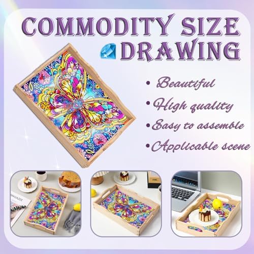 EWJRNSF Diamond Art Kits for Adults Wooden Serving Trays - Image 4