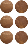 Real Natural Grain Leather Coasters – Durable Non-Slip Distressed Design by TheTanneryNYC
