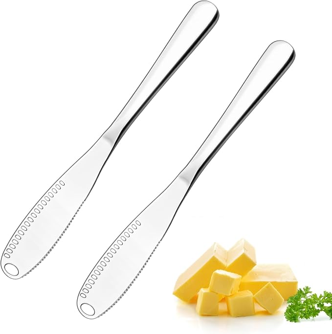 Butter Spreader Knife 2 Pcs Stainless Steel Butter Knife by Sirmme