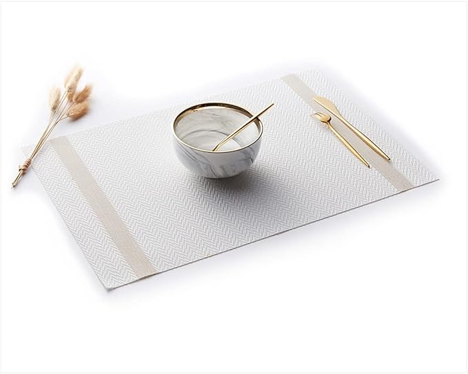 PIGCHCY Luxurious Placemats Set of 6, 18 x 12 inches Elegant Placemats Non-Slip - Image 5