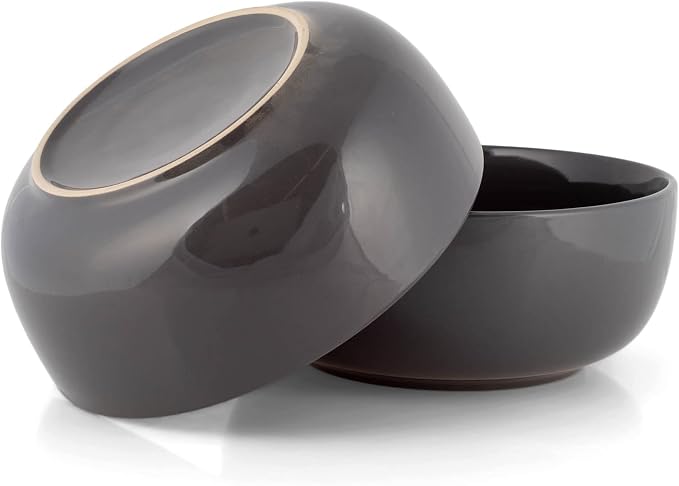 Elanze Designs Bistro Glossy Ceramic 8.5 inch Large Serving Bowls Set of 2 - Image 5