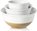 HASENSE Ceramic Serving Bowls, Large Salad Pasta Mixing Bowls Set, 2.1/1.0/0.5 by Hasense