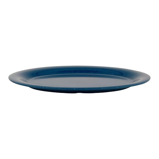 GET 12" x 9" Blue Oval Texas Melamine Dinner Plate | Dishwasher safe, - Image 3