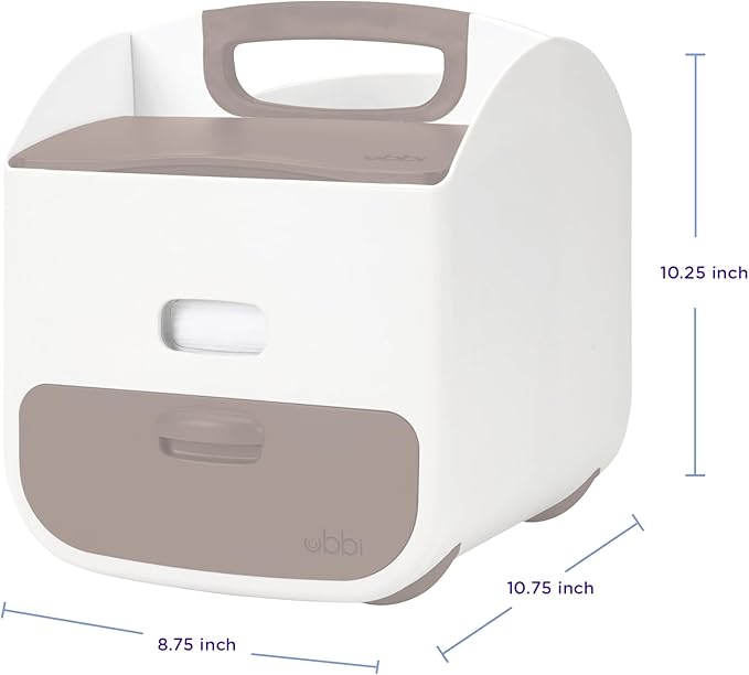 Ubbi Portable Diaper Caddy & Changing Mat, Taupe | Baby & Toddler Nursery - Image 5