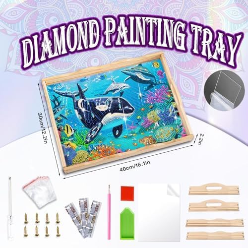 EWJRNSF Diamond Art Kits for Adults Wooden Serving Trays - Image 2