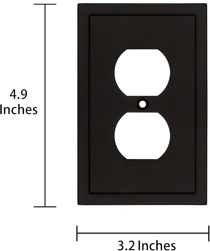 Modern Edge Decorative Wall Plate Switch Plate Outlet Cover, Durable Solid Zinc - Image 3