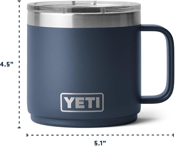YETI Rambler 14 oz Ceramic Lined Stackable Mug, Vacuum Insulated, Stainless - Image 7