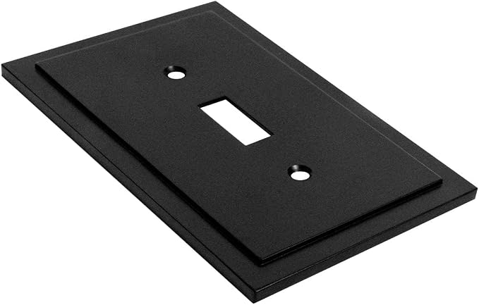 Modern Edge Decorative Wall Plate Switch Plate Outlet Cover, Durable Solid Zinc - Image 3