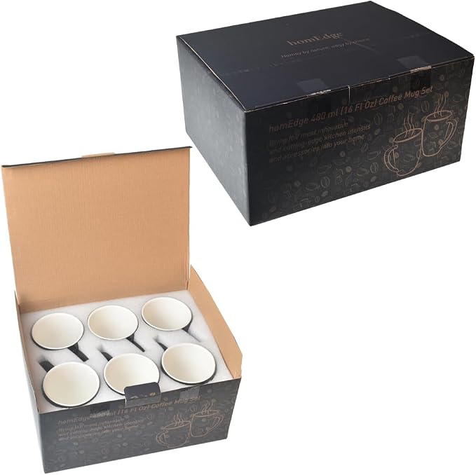 homEdge Porcelain Mug Set, 12 Ounces Cup - Image 8