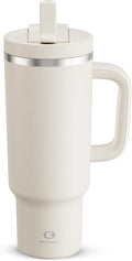 ENCOOL 40 oz Tumbler with Handle and Straw: Stainless Steel Insulated Tumbler by ENCOOL