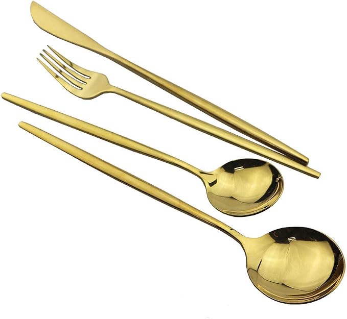 JASHII 30-Piece Stainless Steel Satin Finish Flatware Set - Image 4