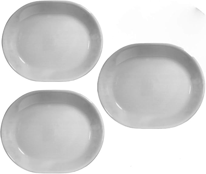 Corelle Livingware 12-1/4-inch Serving Platter, Winter Frost White-3-pack by Corelle