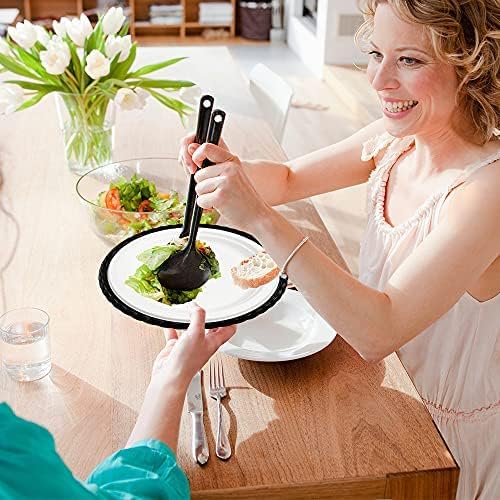 Paper Plate Holders, 8/12/24 Packs 9/10 Inch paper plate holders reusable Black - Image 4