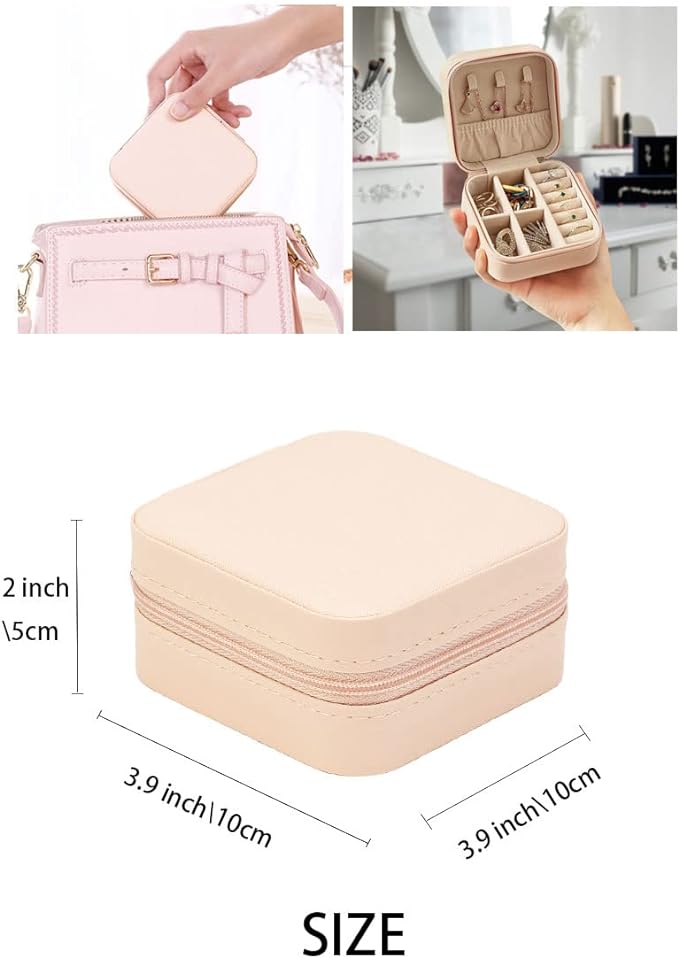 ZPROW Travel Jewelry Case, Mini Portable Jewelry Travel Boxes, Small Jewelry - Image 3