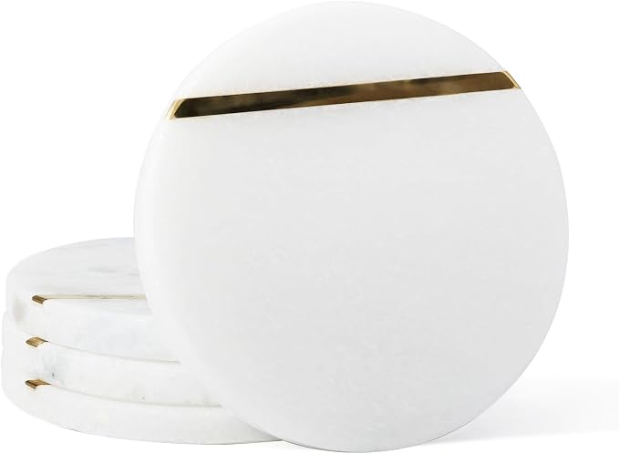 Marble Coaster Set of 4, Round Coasters, Heat Resistant, Gift Choice - Image 9