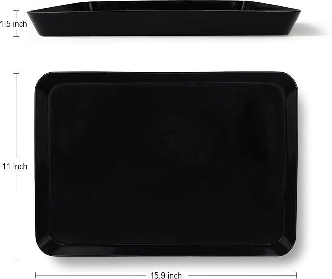 4 pcs 16" x 11" Large Serving Trays - Image 2