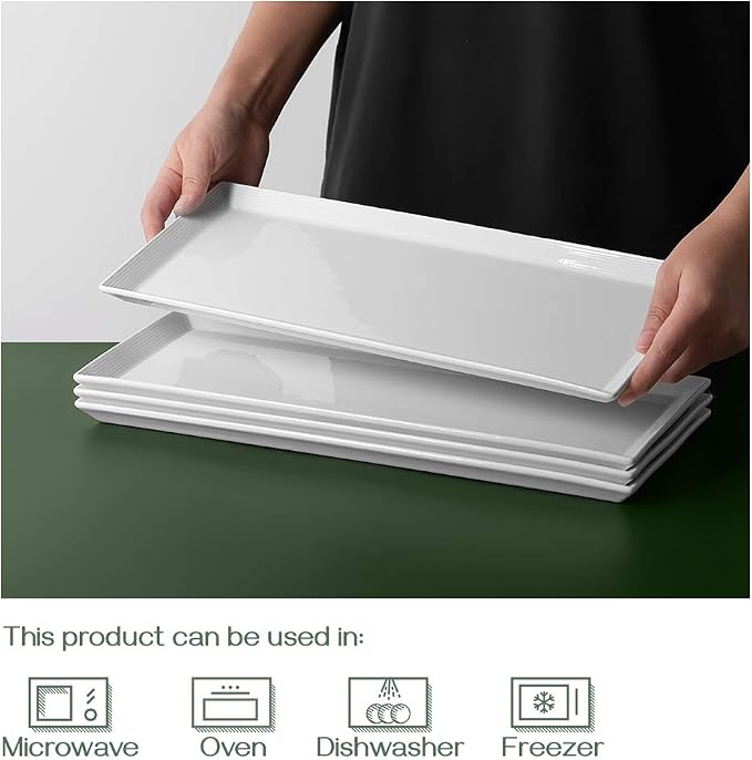 DOWAN 14.5" Rectangular Plates Set of 4 - Image 6