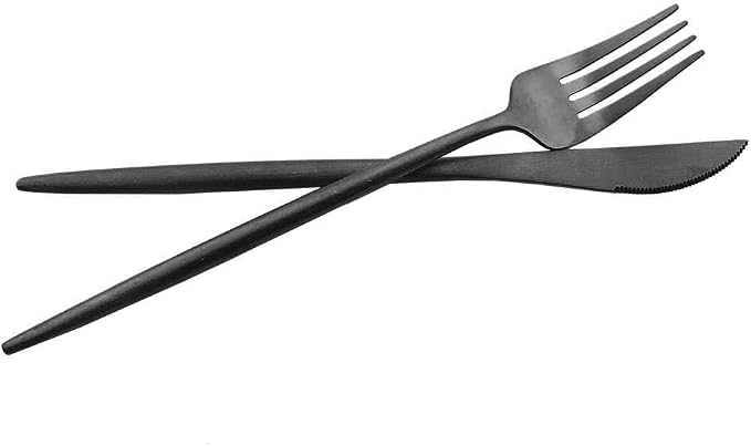 JASHII Luxury Black Flatware, 6-pieces Elegant Cute 18/10 Stainless Steel - Image 6