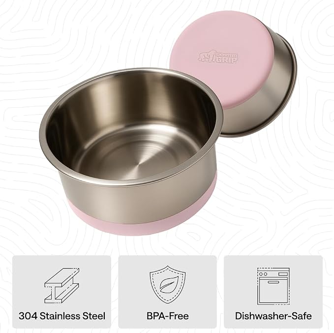GORILLA GRIP Dog Bowls, Food Grade 304 Stainless Steel, Holds 4 Cups Each Food - Image 6