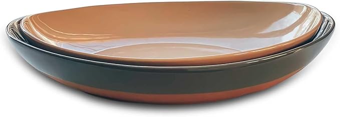 Mora Ceramic Large Serving Bowls- Set of 2 Oval Platters by MORA