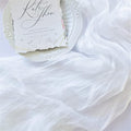 Ivory Cheesecloth Table Runner Cheese Cloth Wedding Birthday Party Decor | 10Ft by Joanlody