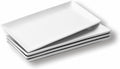 Ceramic Serving Platters Set of 4, Rectangle Serving Trays 12 Inch | White by WishDeco