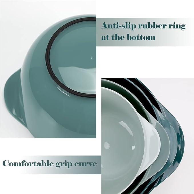 BoxedHome Plastic Mixing Bowl Set of 4, BPA free | 4.5, 2.5 & 1.7qt, Microwave - Image 6