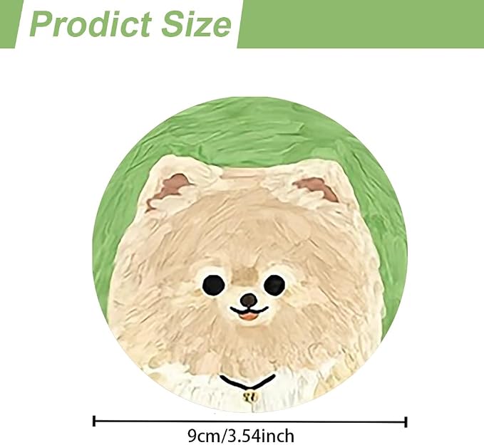 6pcs Cute Dog Coasters Set Round Silicone Drink Coaster - Image 2