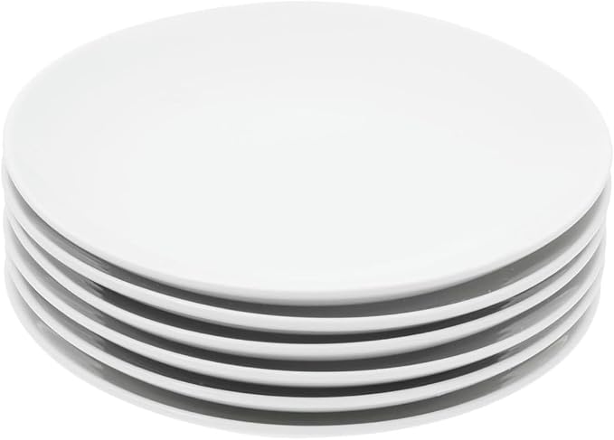 Miicol Ceramic Appetizer Plates Set of 6, Small Dinner Plates, Modern Round by Miicol