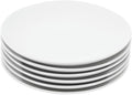 Miicol Ceramic Appetizer Plates Set of 6, Small Dinner Plates, Modern Round by Miicol