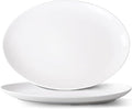 Serving Platters Set of 2 – 15.5 Inch Oval White Serving Platters, Large by YALONG