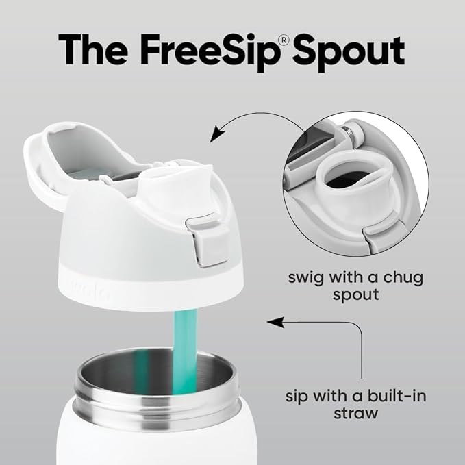 Owala FreeSip Stainless Steel Water Bottle 24 oz Mint/Brown - Image 3