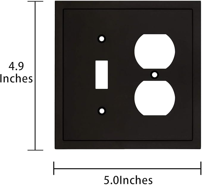 Modern Edge Decorative Wall Plate Switch Plate Outlet Cover, Durable Solid Zinc - Image 3