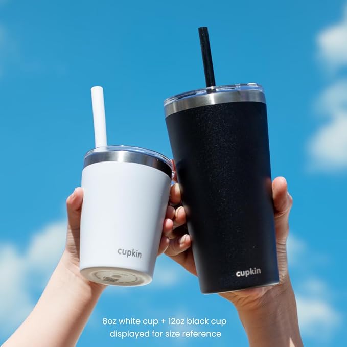 CUPKIN Toddler Straw Cup, The Original 8 oz Stackable Stainless Steel Toddler - Image 7