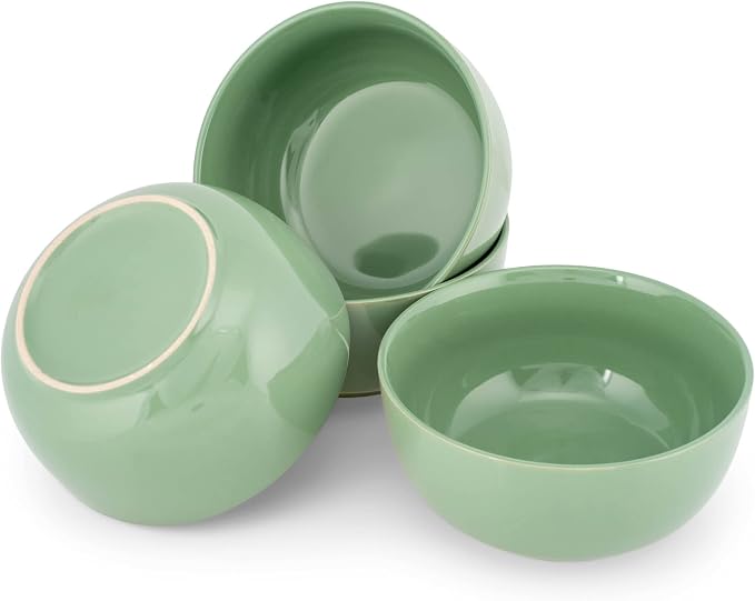Elanze Designs Bistro Glossy Ceramic 6.5 inch Dinnerware Bowls Set of 4 - Image 5