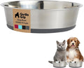 GORILLA GRIP Dog Bowl, Holds 4 Cups, Food Grade 304 Stainless Steel Food and by Unknown