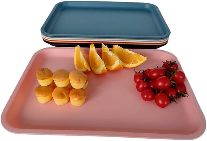 Rectangular Plastic Serving Trays, Bulk Colorful Fast Food Trays, 14x10 inch - Image 6