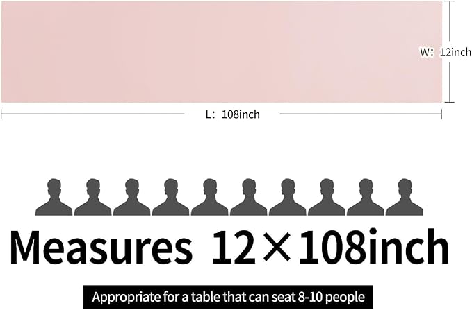 15-Pack Satin Table Runner Rose Gold 12 x 108 inches Long, Table Runners - Image 4