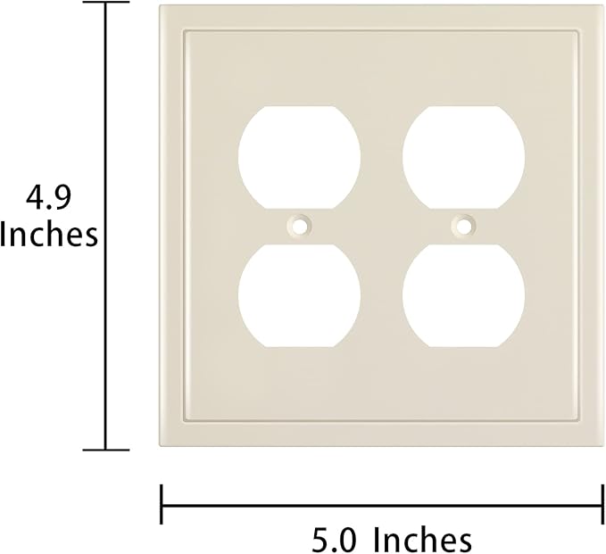 Modern Edge Decorative Wall Plate Switch Plate Outlet Cover, Durable Solid Zinc - Image 3