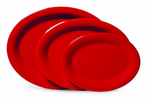 G.E.T. OP-135-RSP Melamine Oval Serving Platters, 13.5" x 10.25", Shatterproof - Image 4